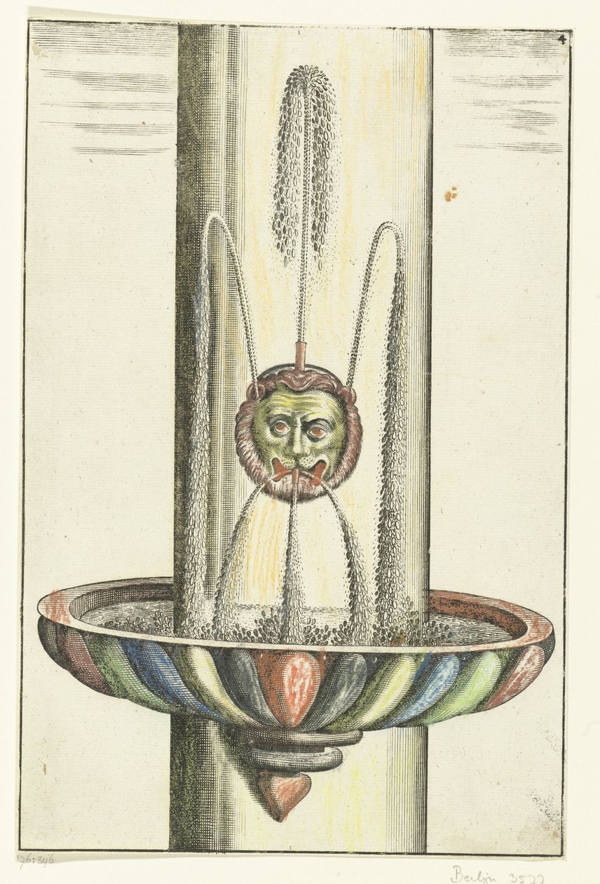 Round Basin with Lion