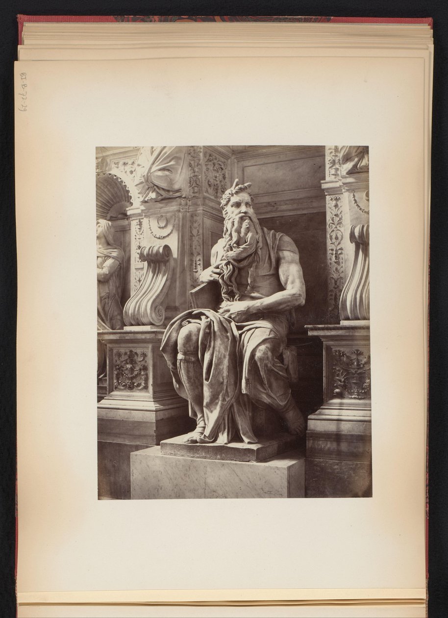 Sculpture of Moses by Michelangelo, Monument for Julius II, S. Pietro in Vincoli in Rome, Italy by Anonymous