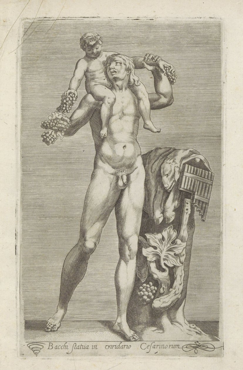 Sculpture of Silenus with Young Bacchus on His Shoulders by Anonymous