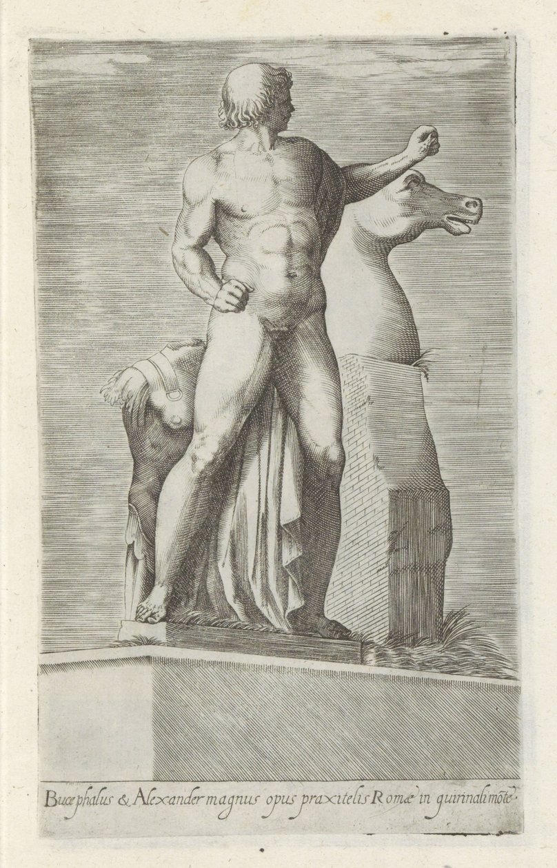 Sculpture of One of the Dioscuri on the Quirinal in Rome by Anonymous