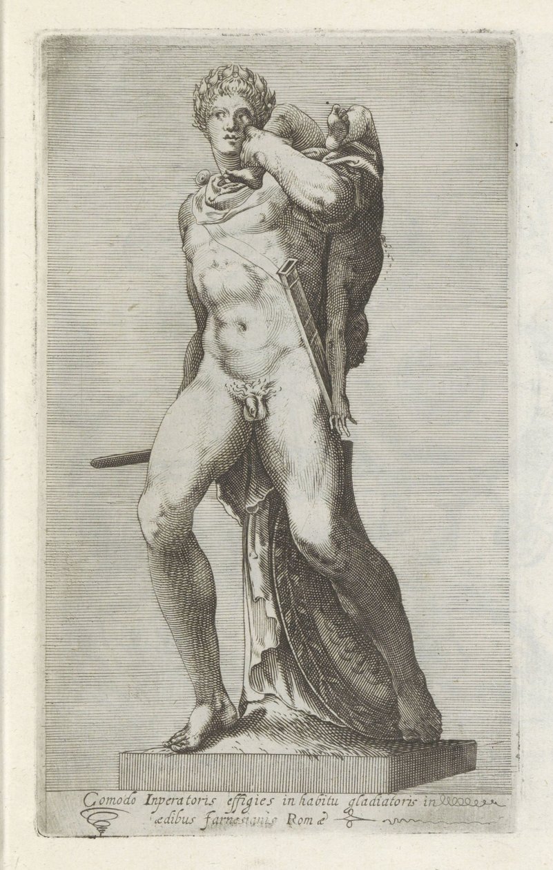 Sculpture of Emperor Commodus as Gladiator by Anonymous