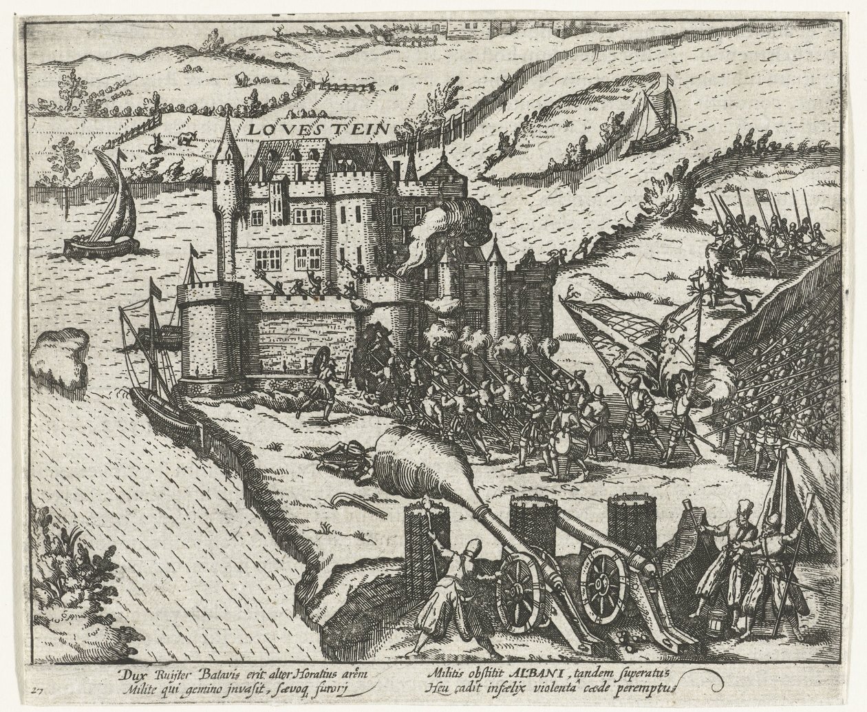 Castle Loevestein Captured by Herman de Ruiter, 1570 by Anonymous