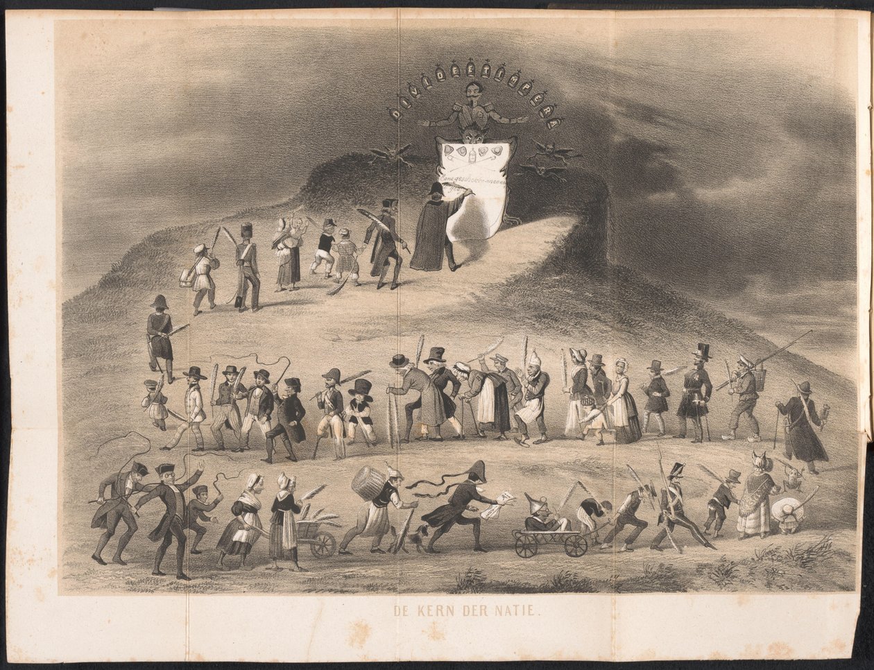 Caricature in Leiden Student Almanac, 1854 by Anonymous