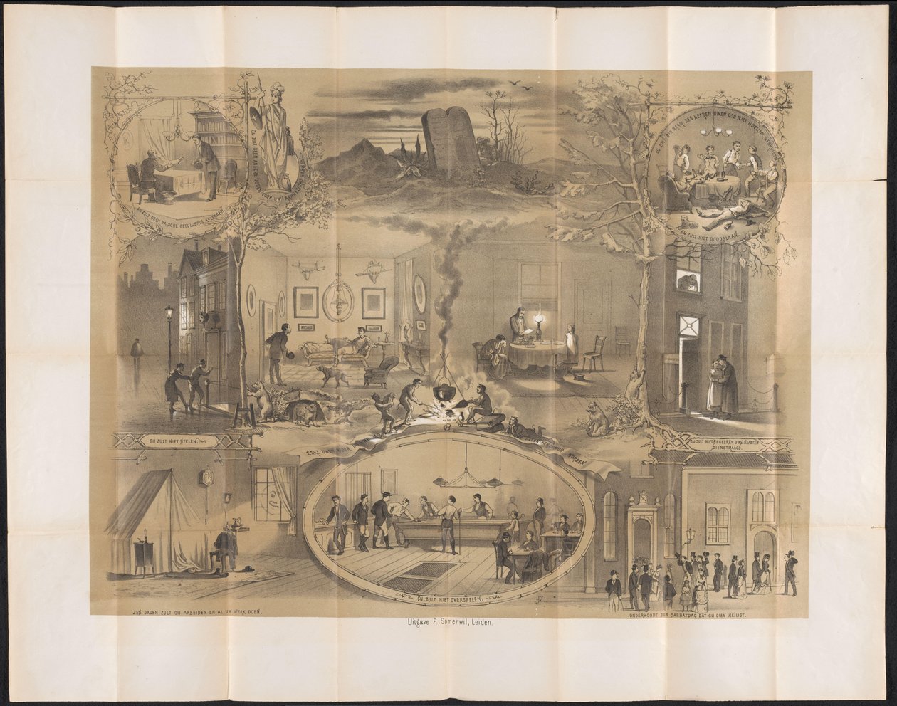 Caricature in Leiden Student Almanac, 1873 by Anonymous