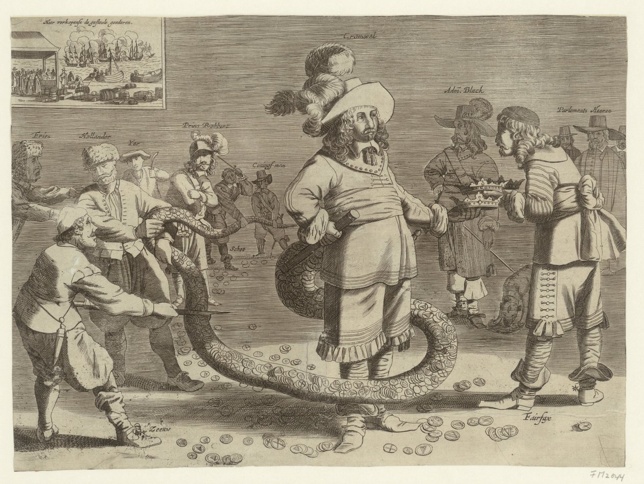 Caricature of Cromwell as the Horrible Tailman, 1652 by Anonymous