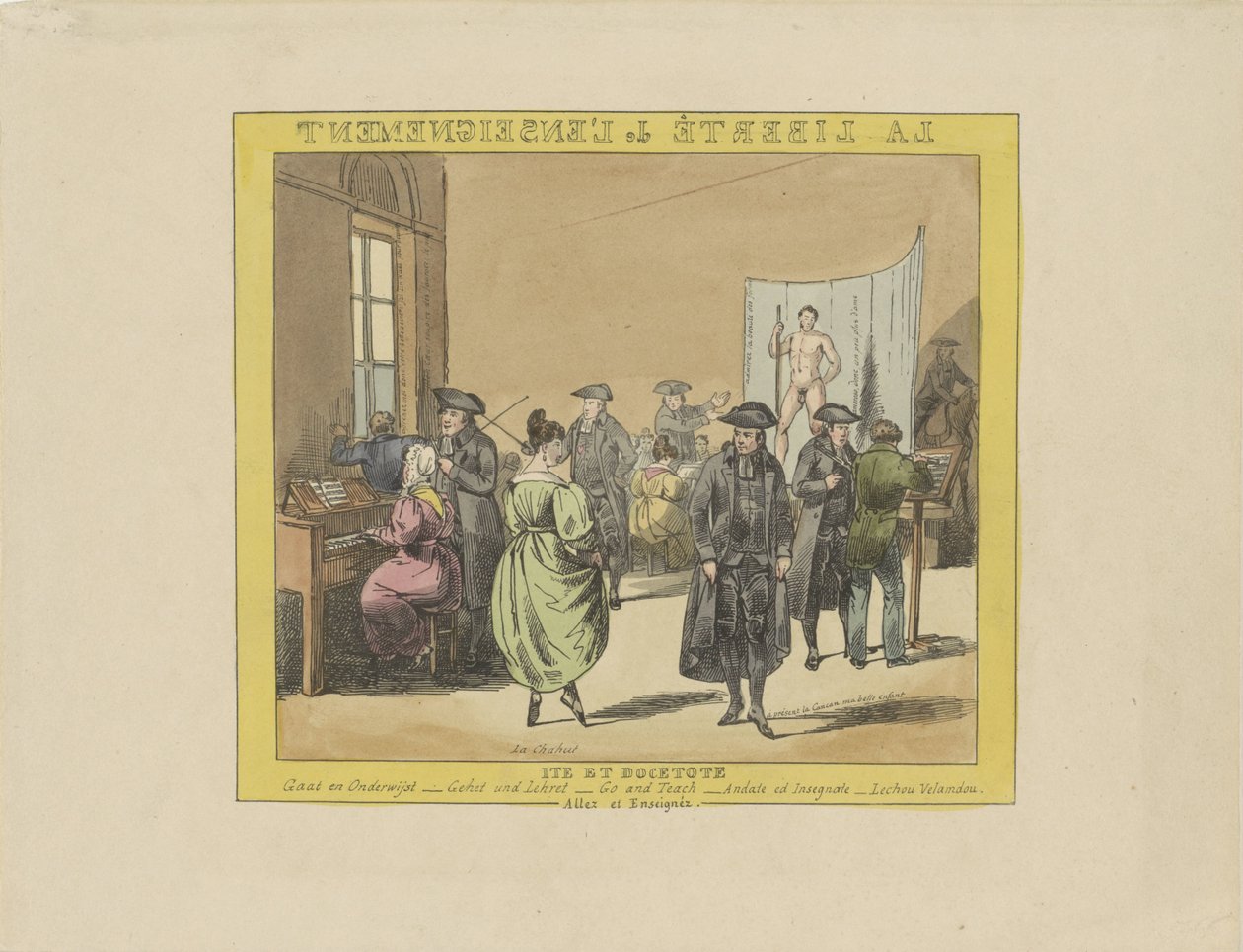 Caricature on the Freedom of Education, 1828 by Anonymous