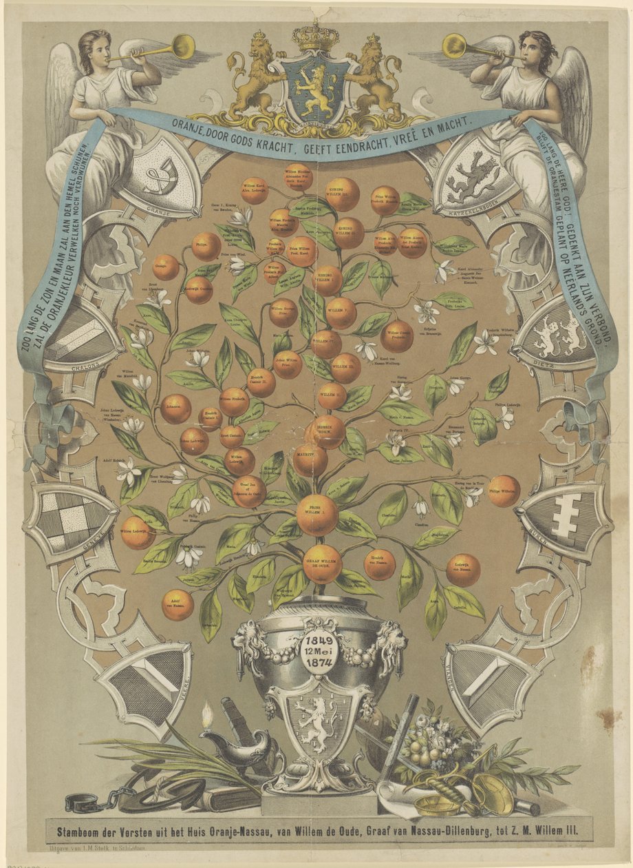 Family Tree of the House of Orange-Nassau by Anonymous