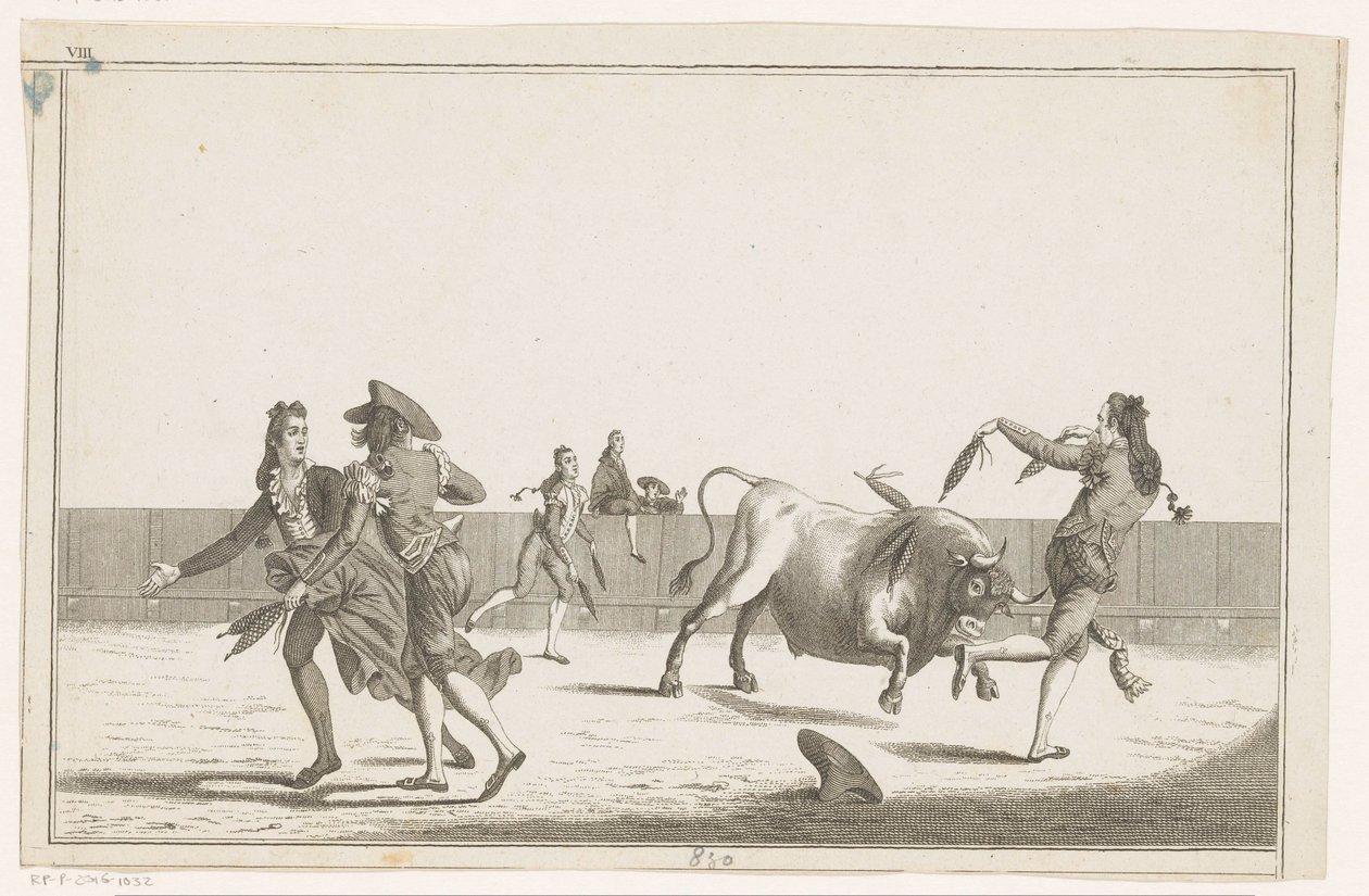 Bull Challenged with Banderillas (Collection of the Main Maneuvers of a Bullfight) by Anonymous