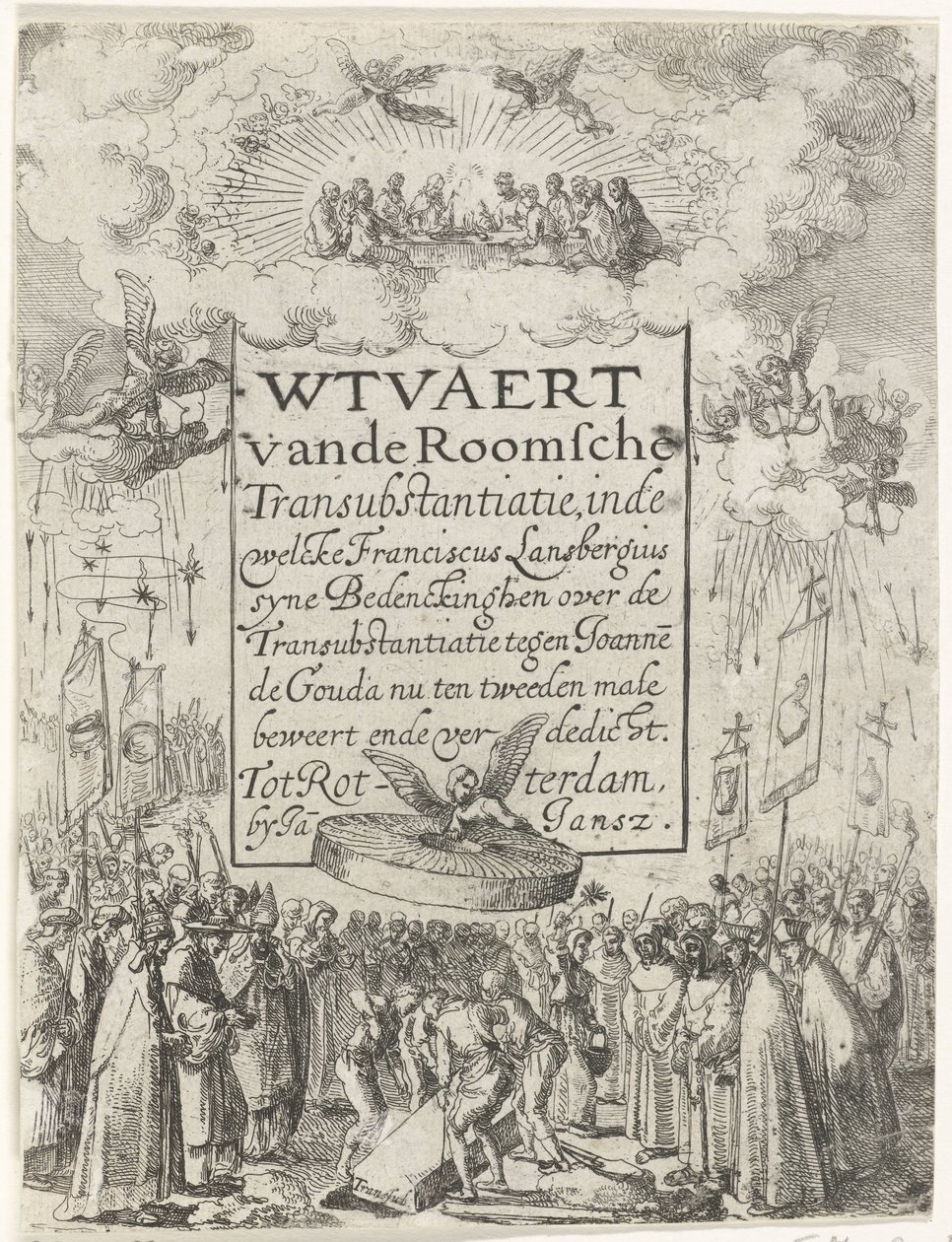 Title Page for the Pamphlet Wtvaert vande Roomsche Transubstantiatie, 1612 by Anonymous