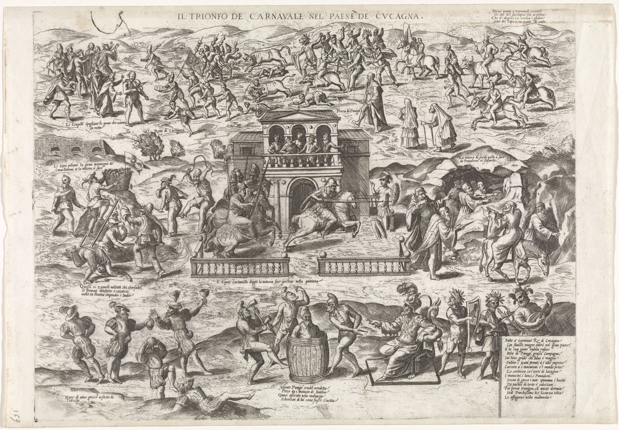 Triumph of Carnival over Lent in the Land of Cockaigne by Anonymous