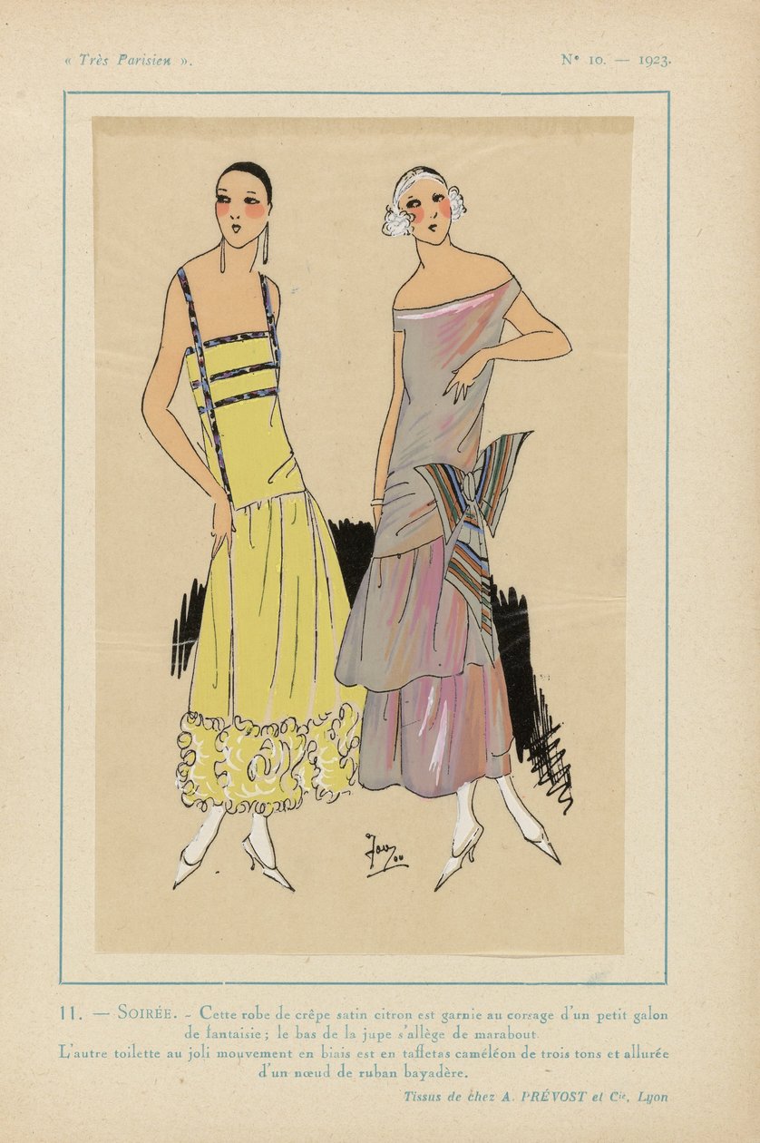 Very Parisian, 1923, No 10: 11. - Evening. - This Crepe Dress... by Anonymous