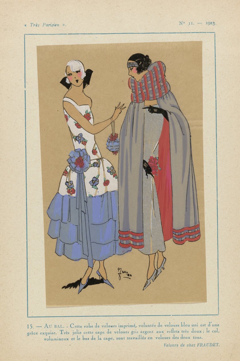 Very Parisian, 1923, No 11: 15. - At the Ball. - This Velvet Dress... by Anonymous