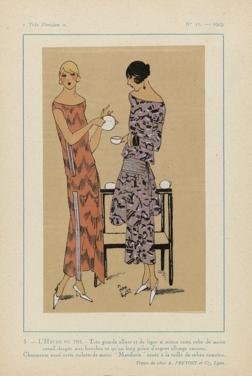 Très Parisien, 1923, No 11: 5. - TEA TIME. - Very Stylish... by Anonymous