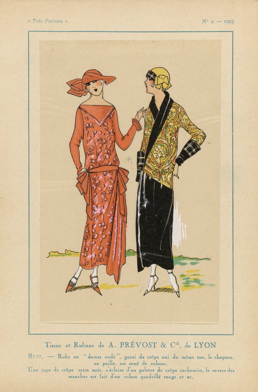 Very Parisian, 1923, No. 2: Fabrics and Ribbons by A. PRÉVOST & CIE by Anonymous