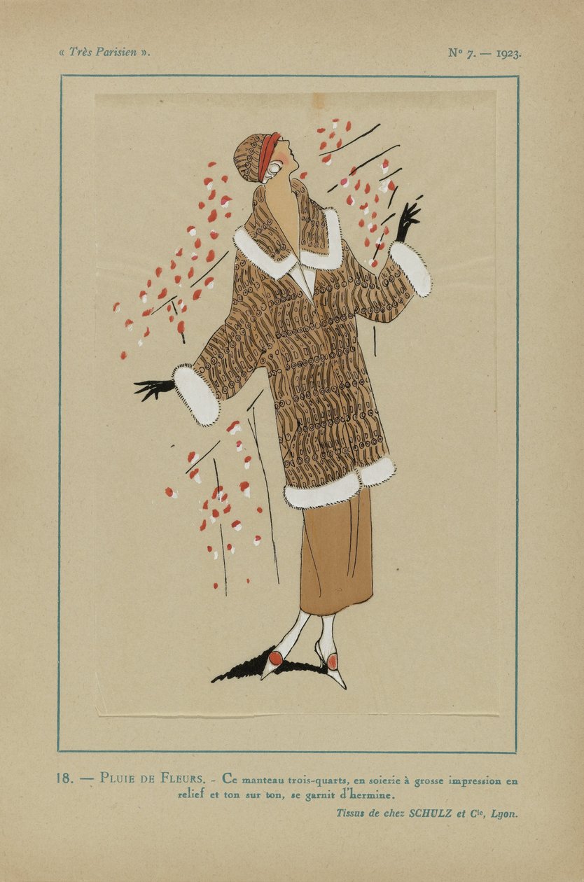 Very Parisian, 1923, No 7: 18.- Rain of Flowers by Anonymous