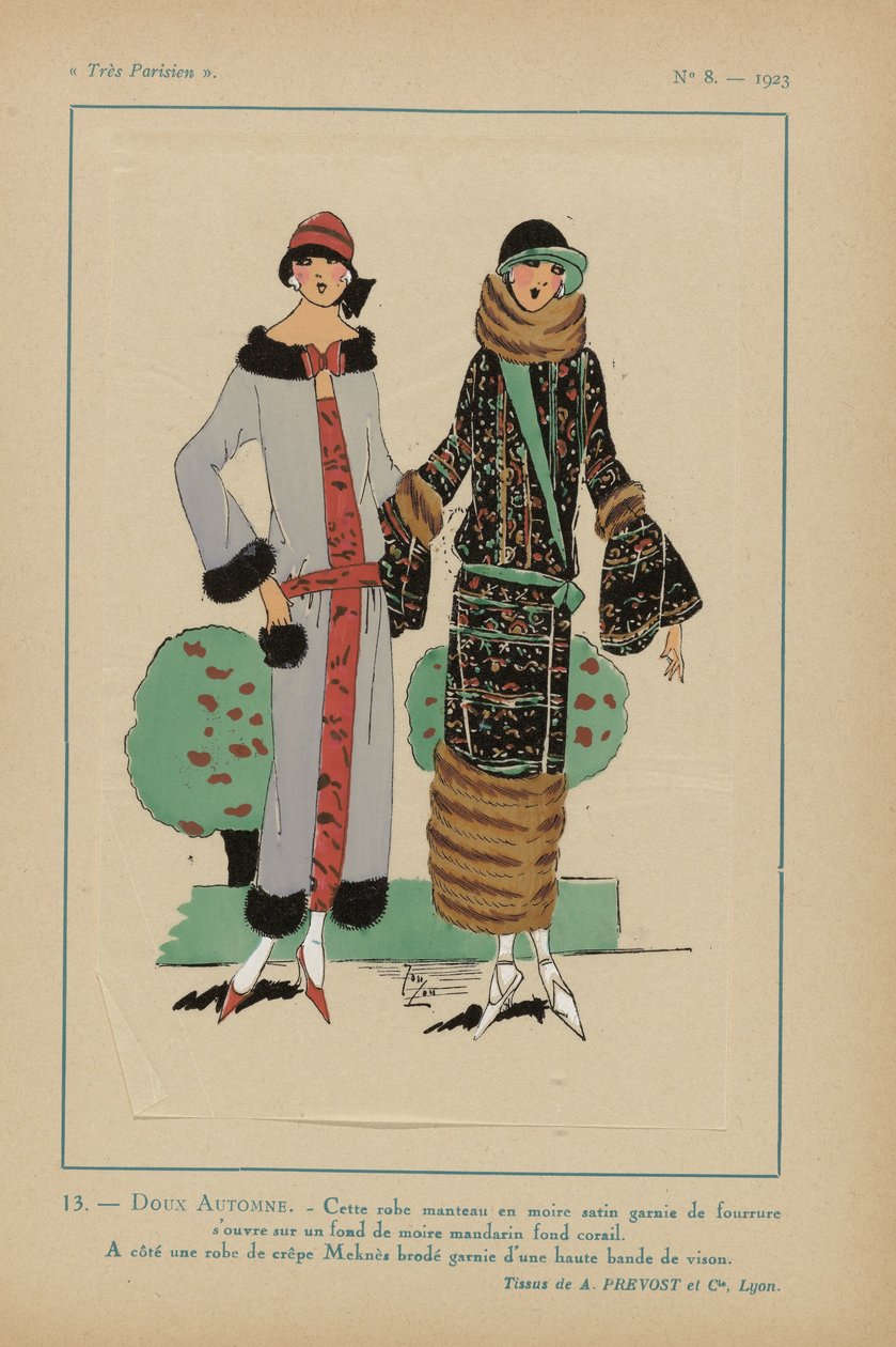Very Parisian, 1923, No 8: 13.- SWEET AUTUMN. - This Coat Dress... by Anonymous