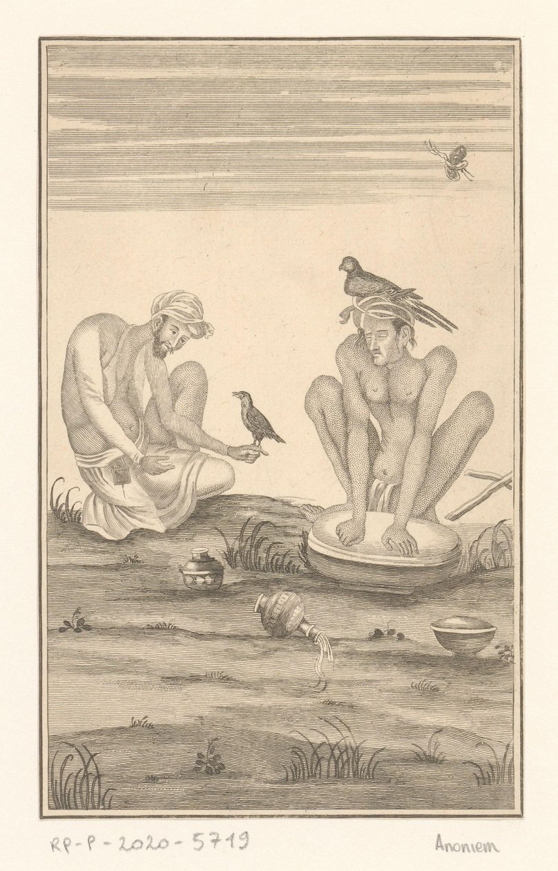 Two Indian Falconers by Anonymous