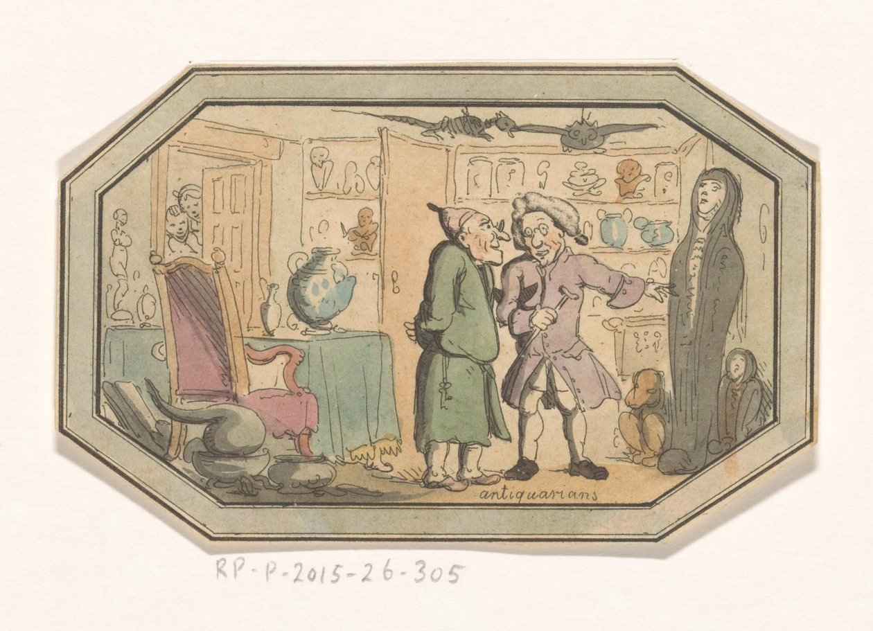 Two Antiquarians in an Interior (Antiquarians) by Anonymous