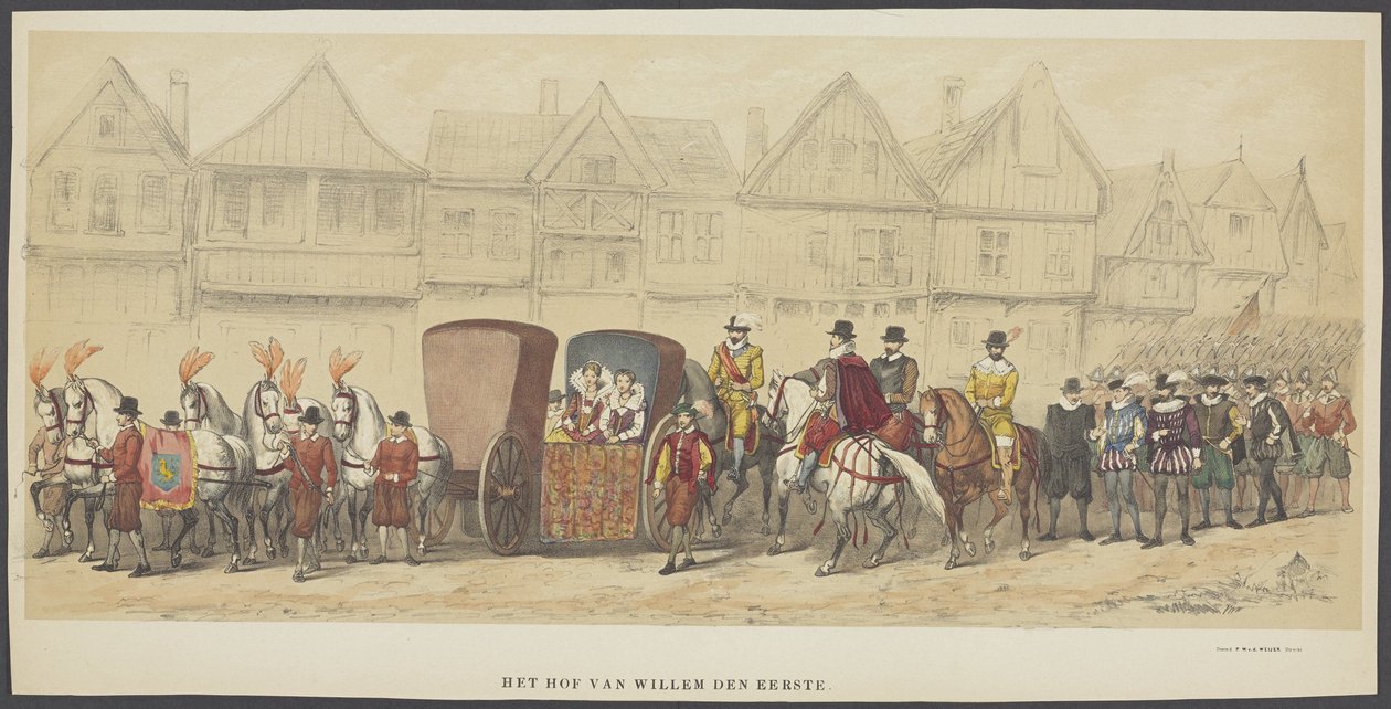 Utrecht Masquerade, Plate E: The Court, 1856 by Anonymous