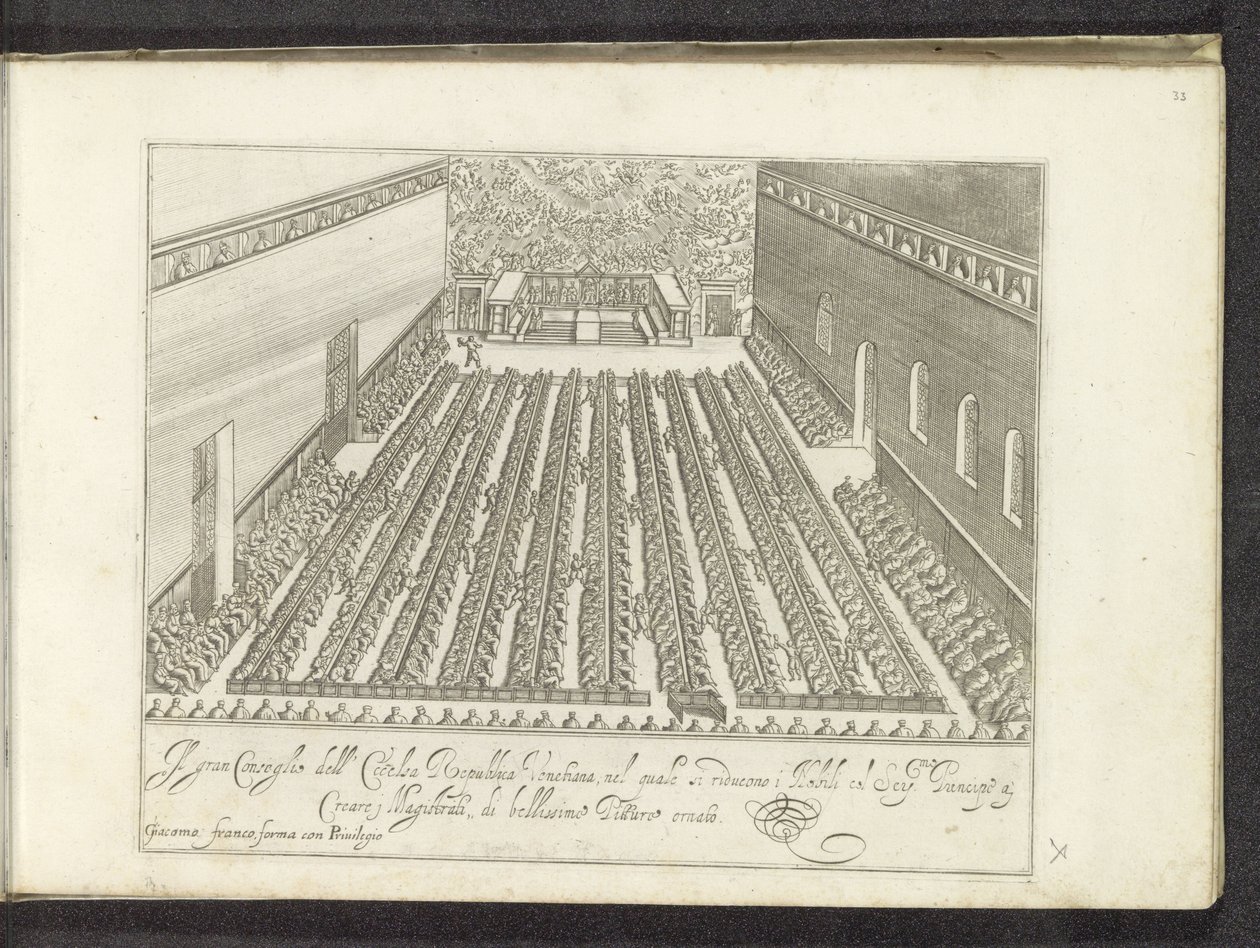 Meeting in the Sala del Maggior Consiglio by Anonymous