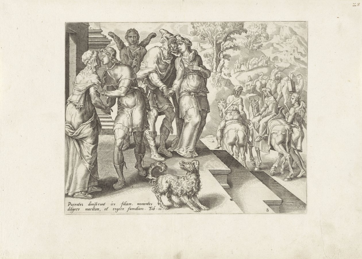 Departure of Tobias and Sarah (Story of Tobias) by Anonymous