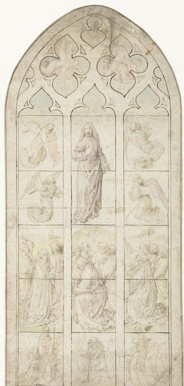 Vidimus for a Stained Glass Window with the Ascension of Christ by Anonymous