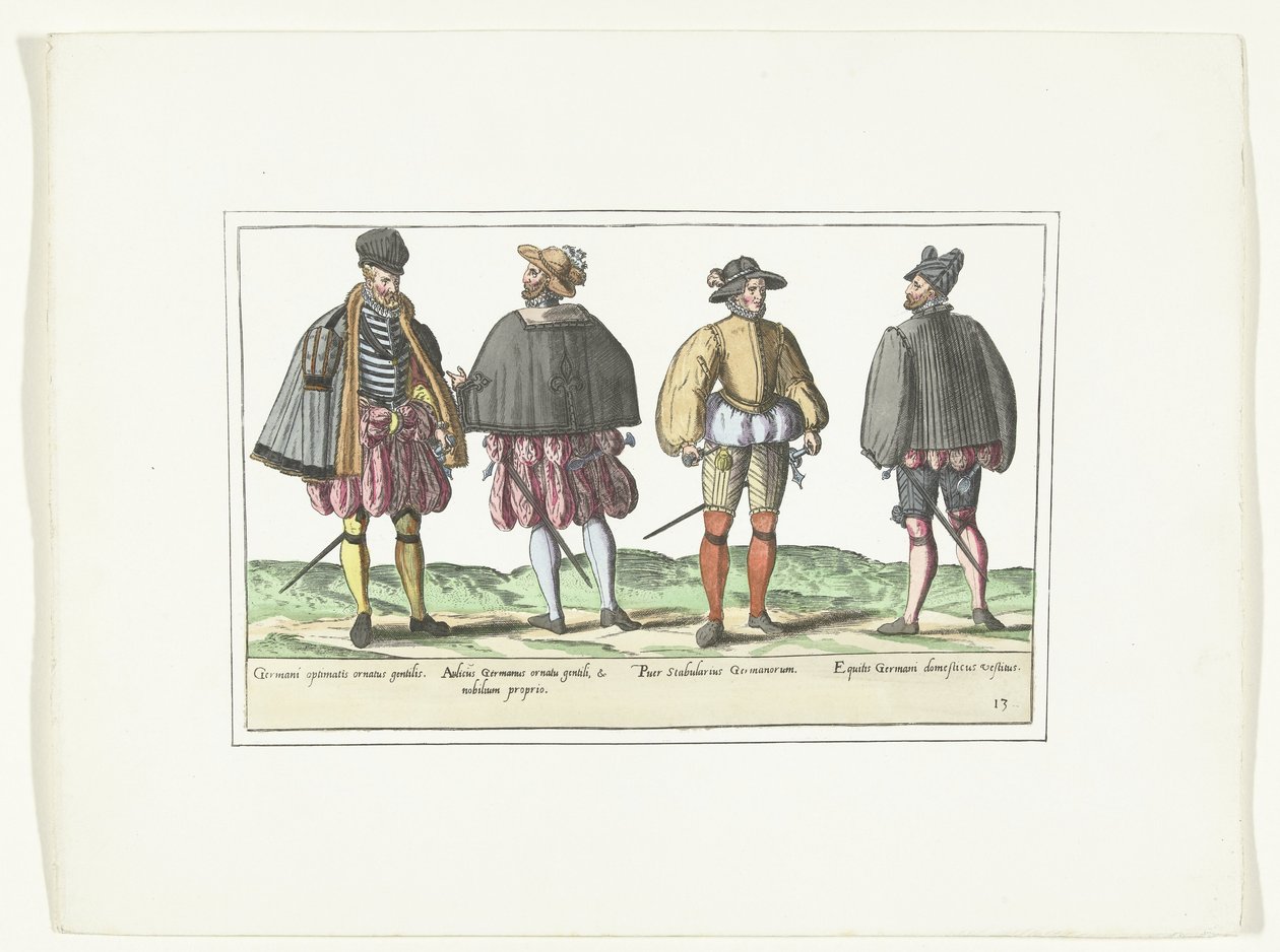 Four Men Dressed in German Fashion, ca. 1580 by Anonymous