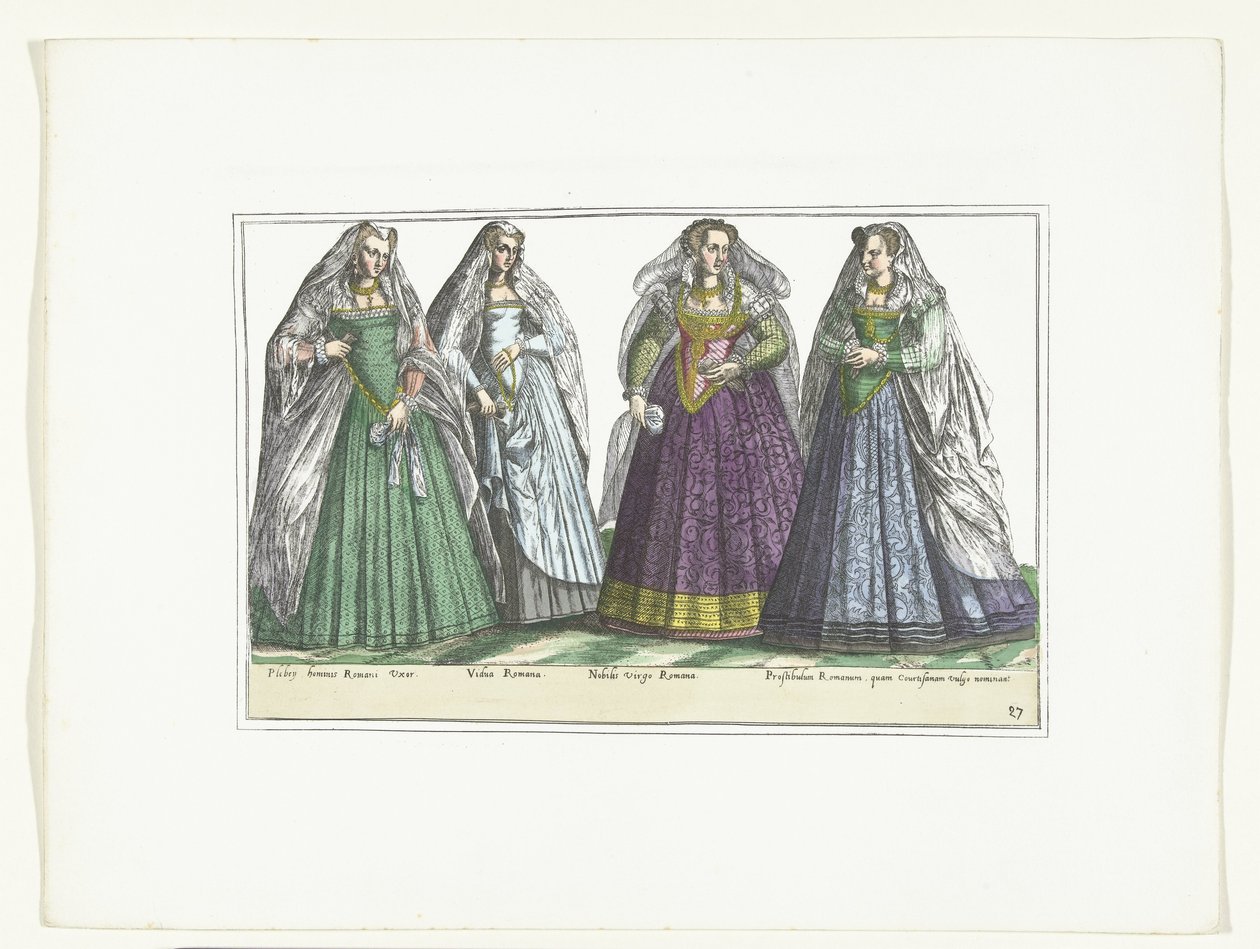 Four Women Dressed in Roman Fashion, ca. 1580 by Anonymous