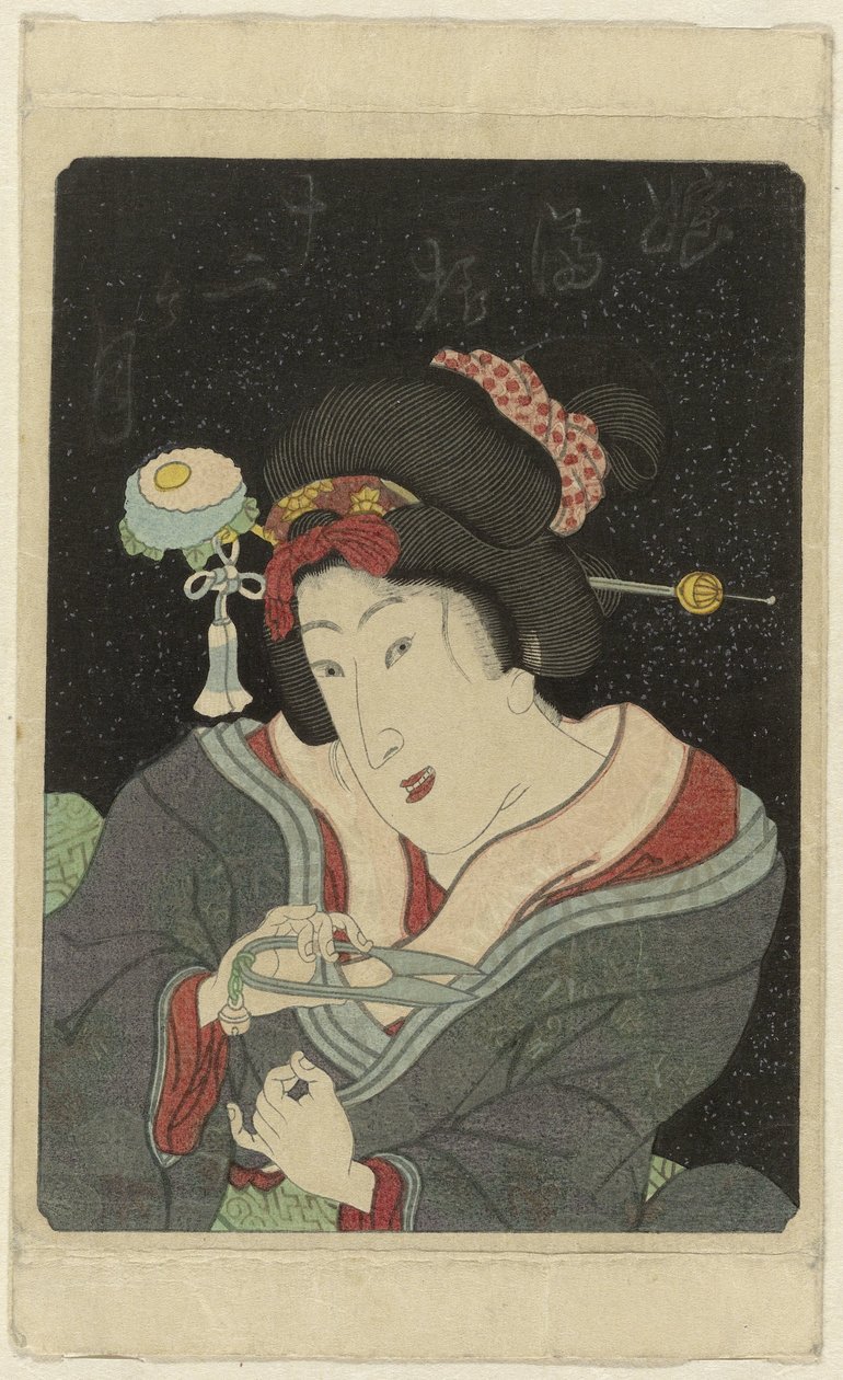Woman Cutting Her Nails (Musume Juni Kagetsu) (Imayo Juni Kagetsu no Uchi) by Anonymous