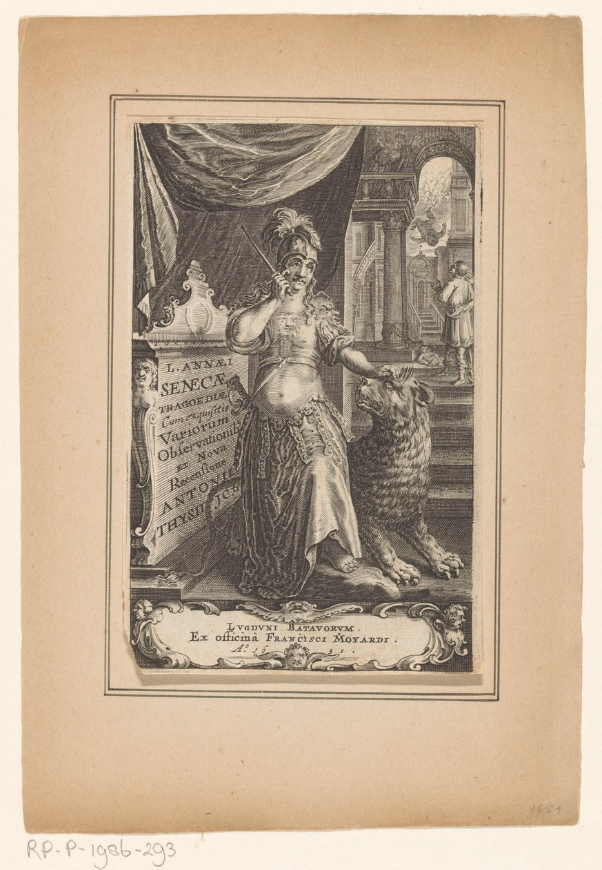 Woman with Lion by Anonymous