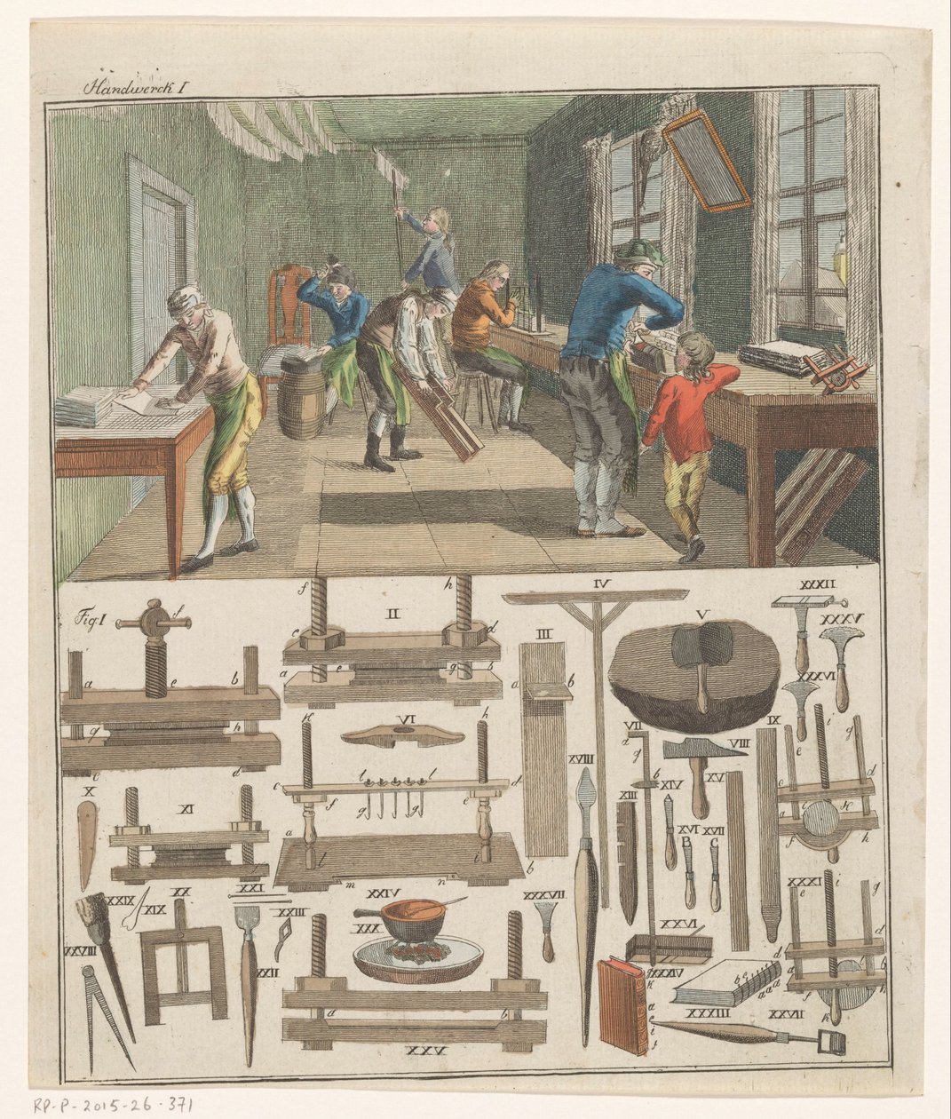 Workshop of a Bookbinder by Anonymous