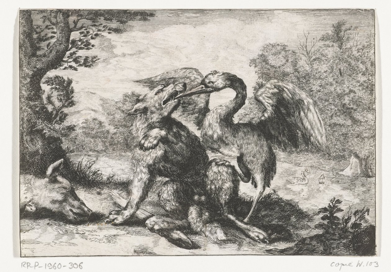 Wolf and Crane by Anonymous