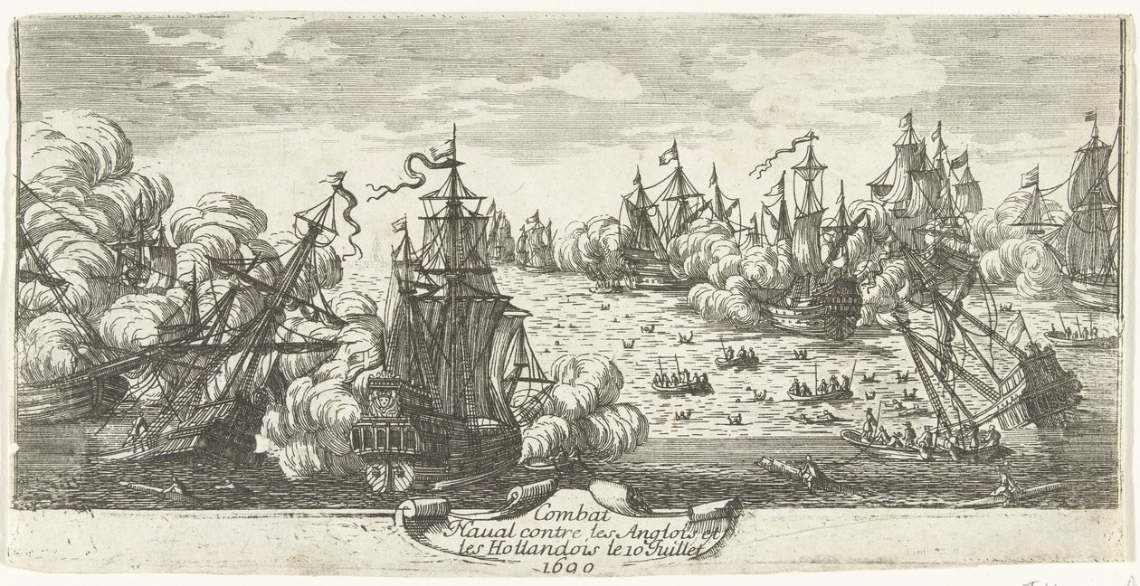 Naval Battle at Beachy Head, 1690 by Anonymous
