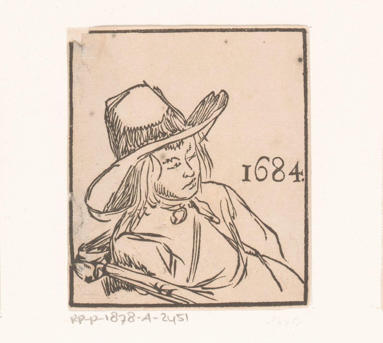Seated Man with a Hat by Anonymous
