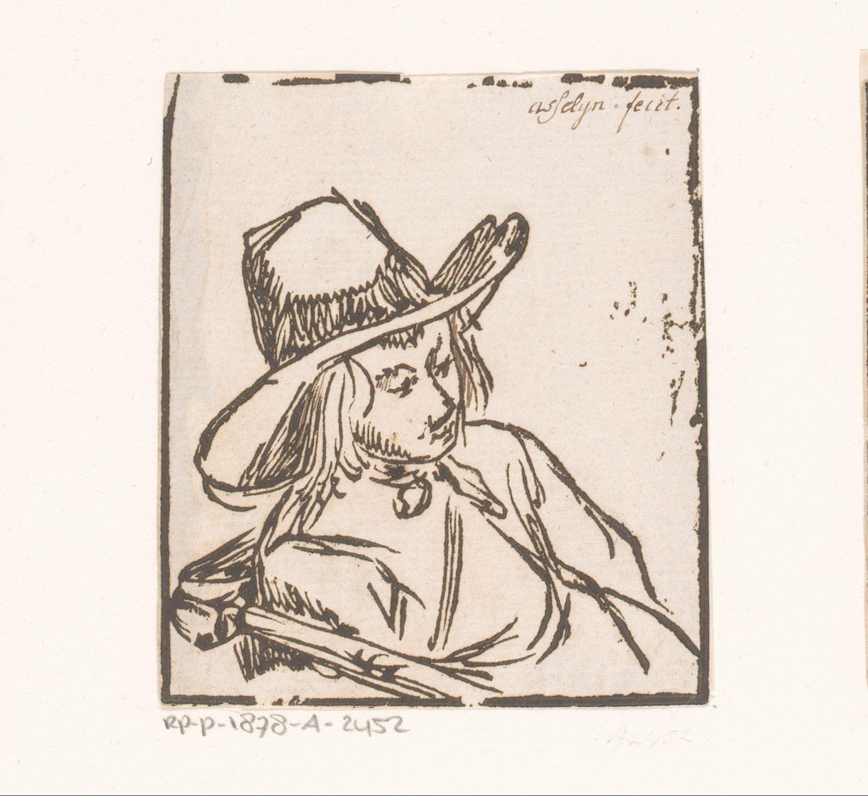 Seated Man with a Hat by Anonymous