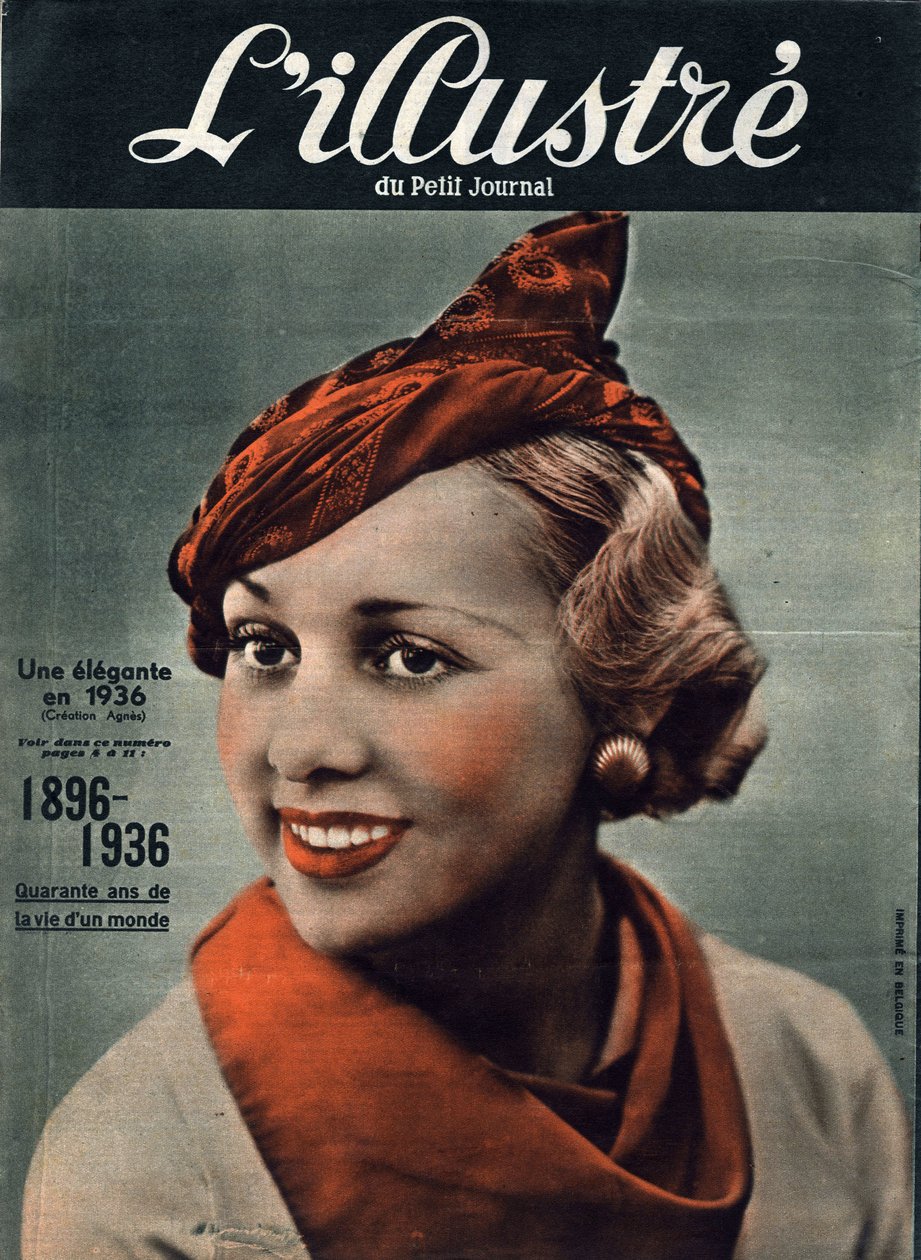 1896-1936: forty years of the life of a world. Portrait of an elegant woman from 1936. In 