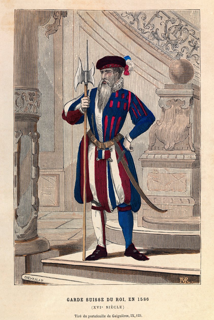 A Swiss Guard of the King in 1586 (Henry III) by Anonymous Anonymous