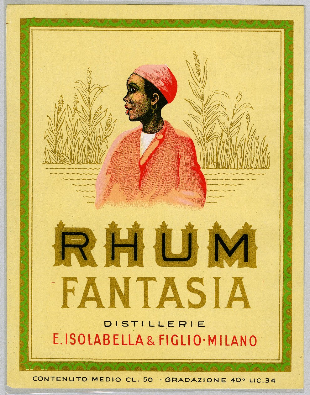 Advertisement for Fantasia rum, sugar cane plantation (early 20th century) by Anonymous Anonymous