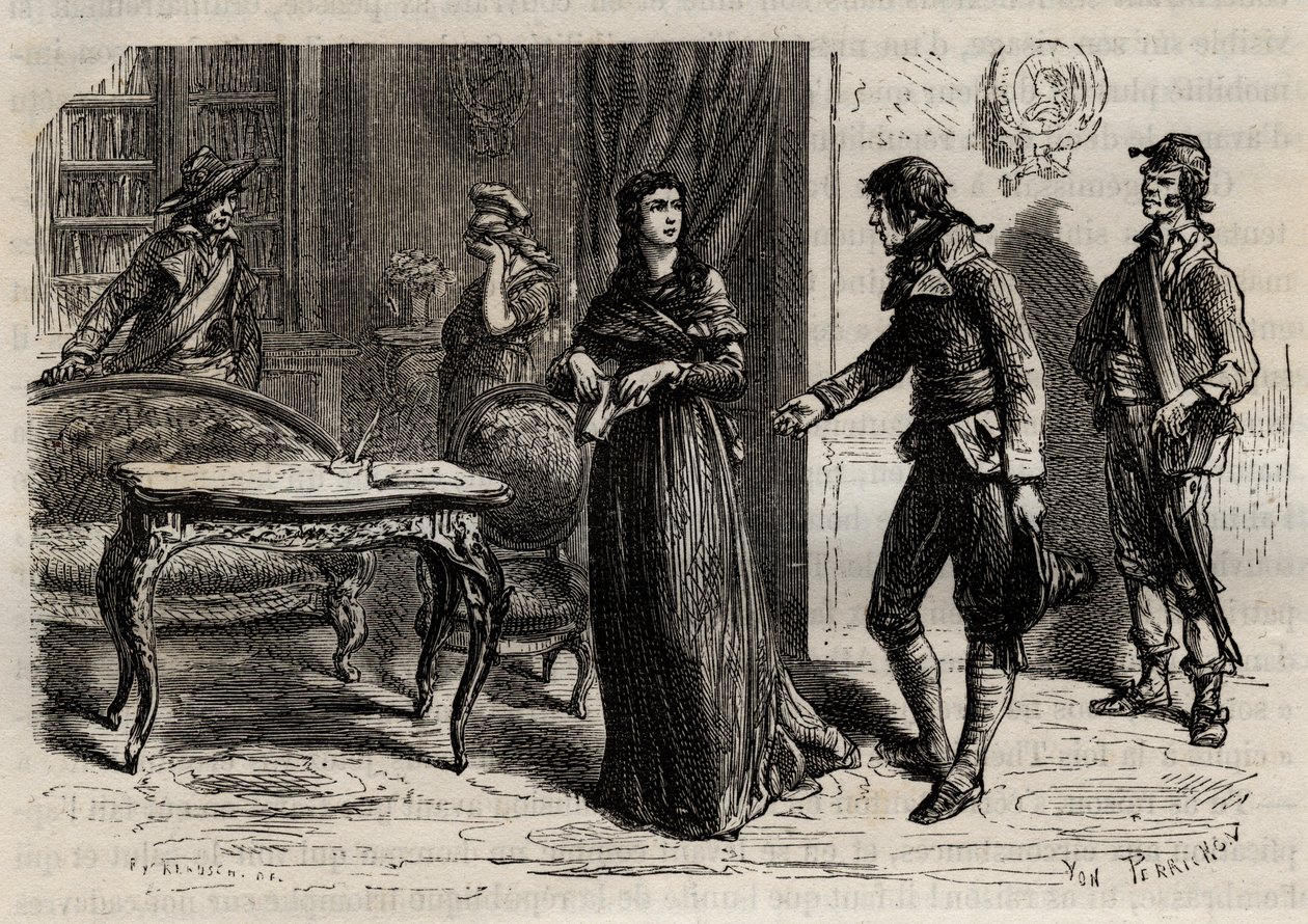 Arrest of Madame Roland on 1 June 1793 in Paris - Arrest of Madame Roland (Manon Roland, nee Jeanne Marie Philippon) by Anonymous Anonymous