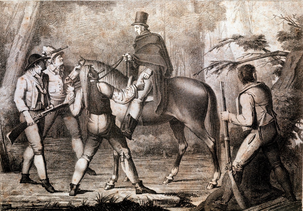 Brigands Attacking a Horse Traveller by Anonymous Anonymous