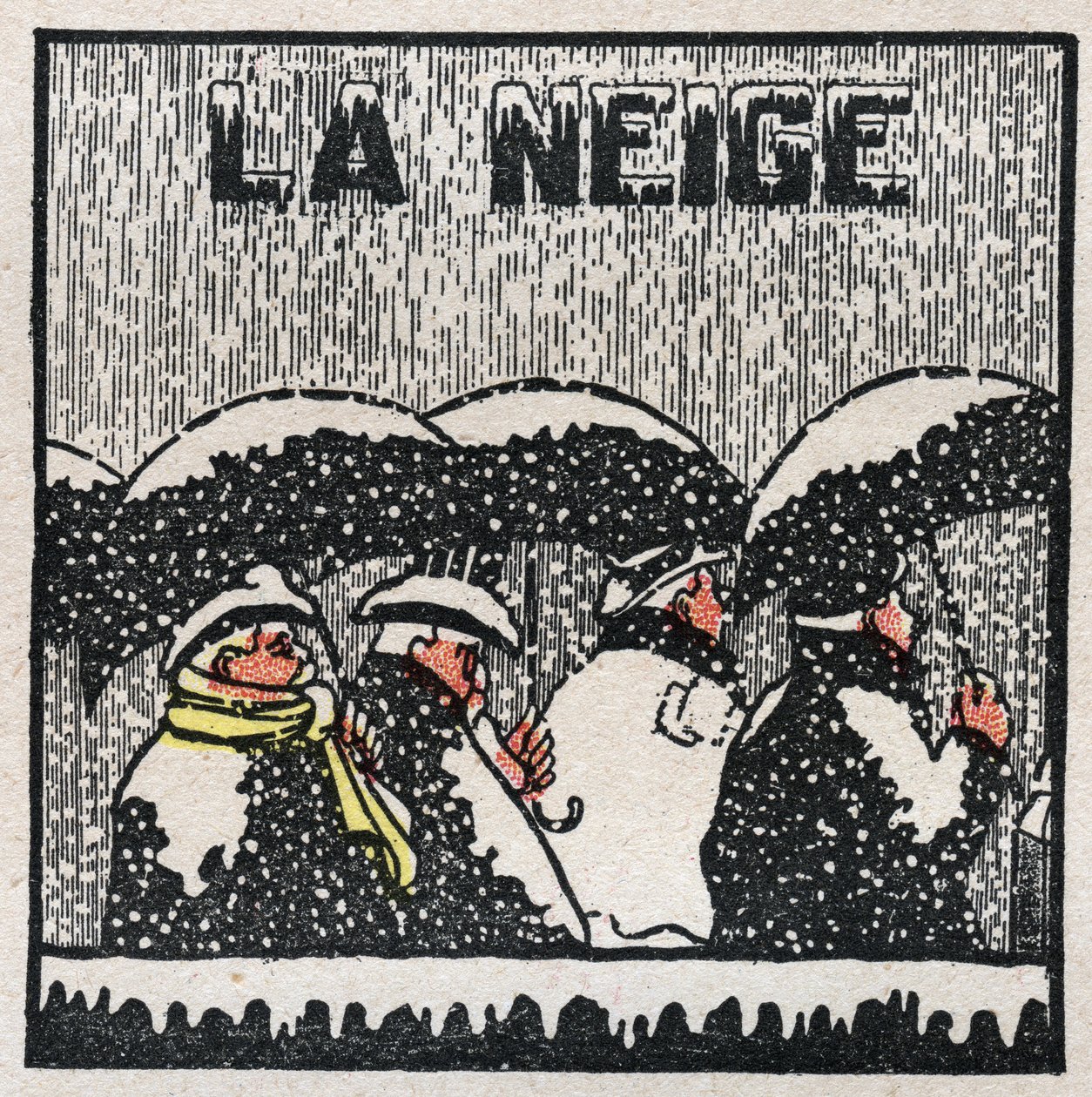 Changes in States: Solidification and Crystallization. Snow is Formed from Fine Water Droplets that Solidify and Crystallize. Anonymous Illustration from 1925. Private Collection by Anonymous Anonymous