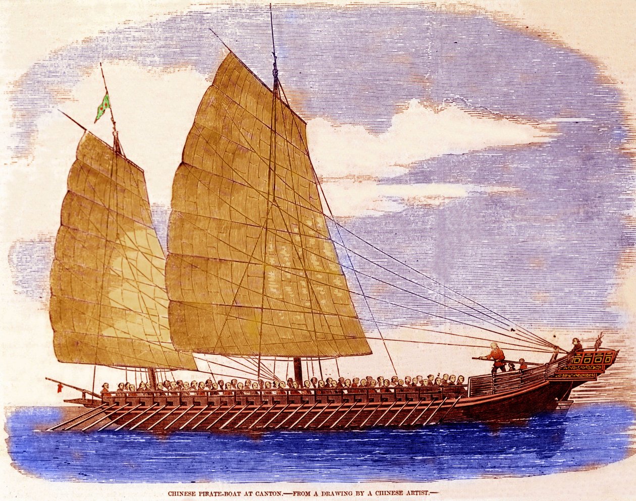Chinese pirate junk of Canton, early 19th century by Anonymous Anonymous