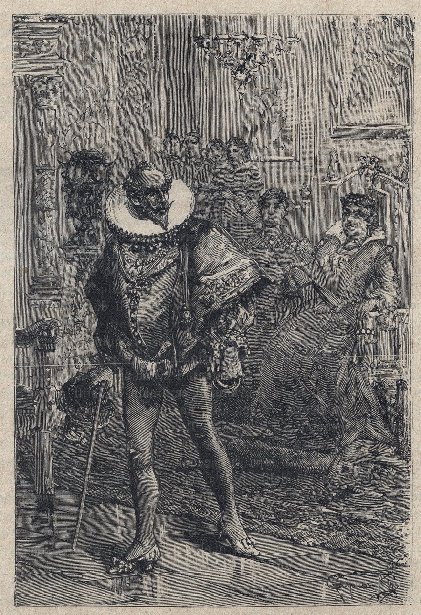 Don Gaspare of Aversa, Earl of Procida - engraving from 