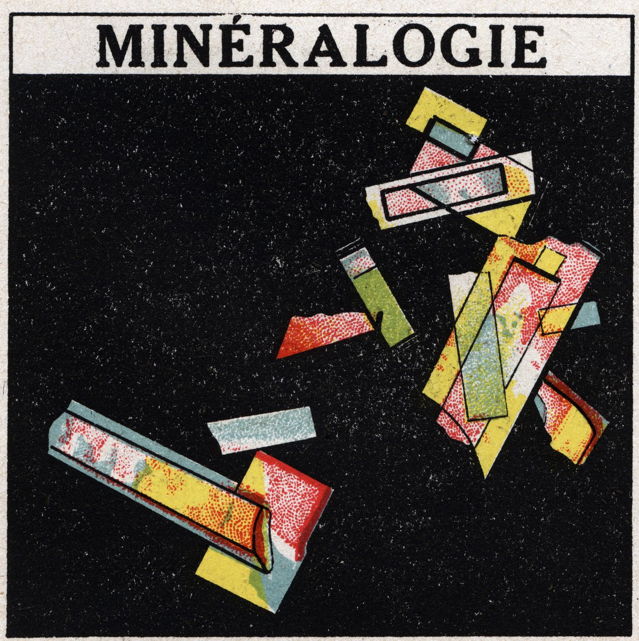 Double refraction: mineralogy. Anonymous illustration of 1925. Private collection. by Anonymous Anonymous