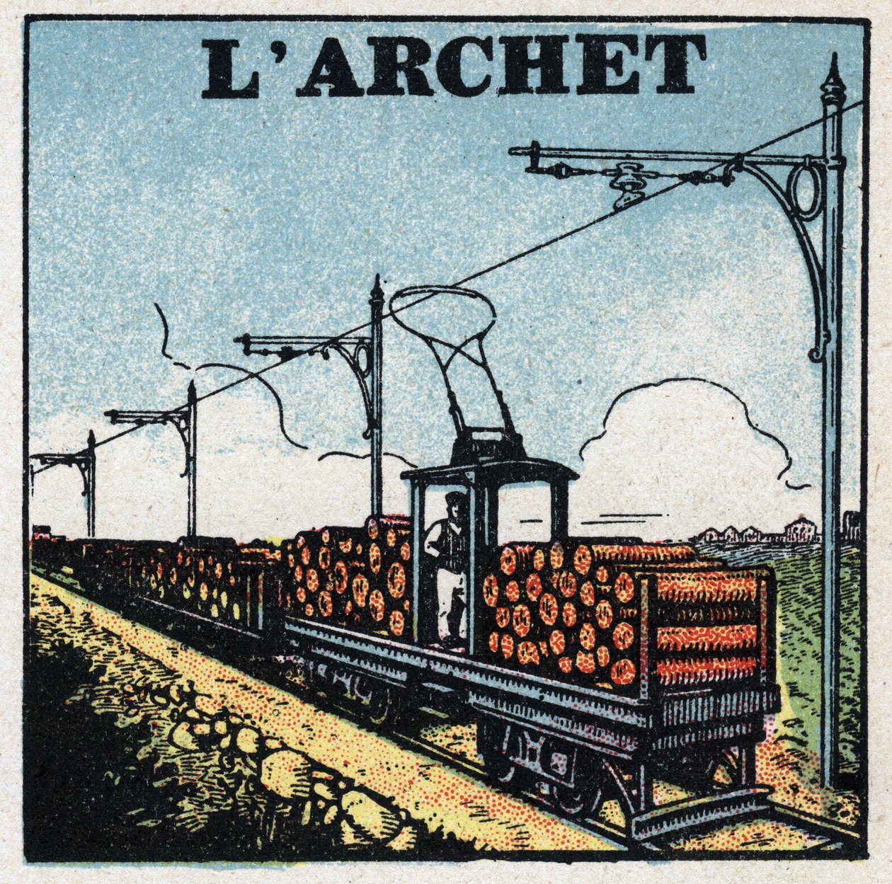 Electric Trams: The Bow. Anonymous Illustration of 1925. Private Collection. by Anonymous Anonymous