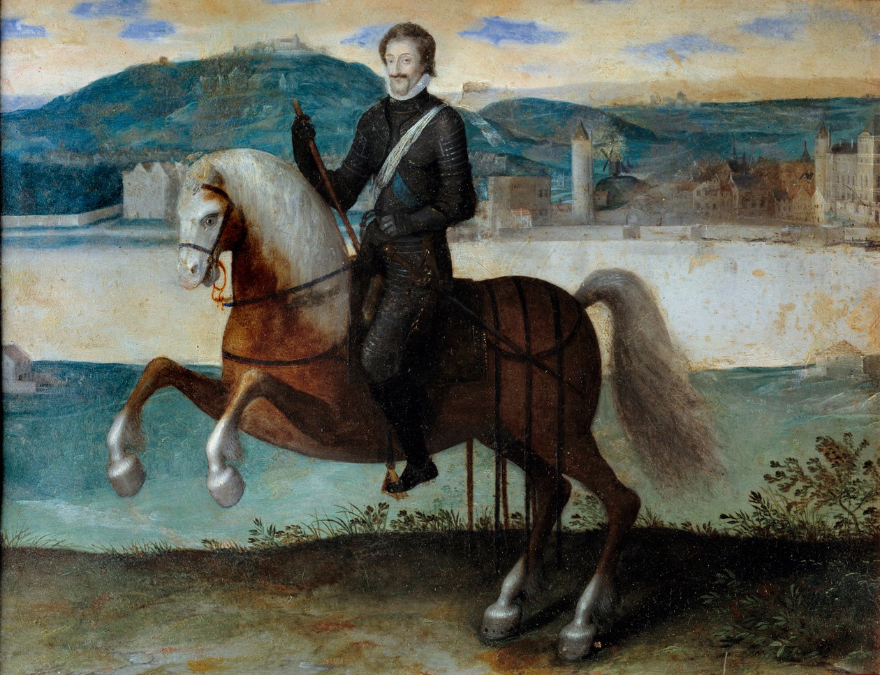 Equestrian Portrait of Henri IV in Front of Paris by Anonymous Anonymous