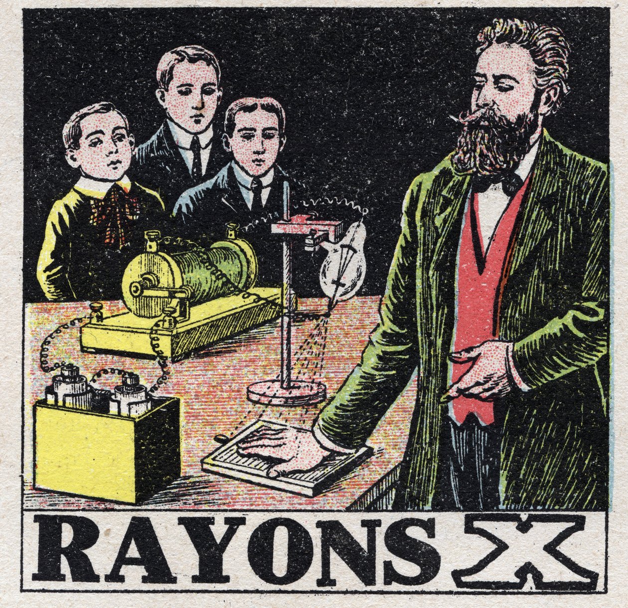 Ether (Material): X-rays Discovered by the German Physicist Wilhelm Conrad Roentgen (1845-1923). Anonymous Illustration from 1925. Private Collection by Anonymous Anonymous