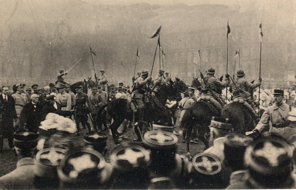 First World War 1914-1918: visit of French president Raymond Poincare (1860-1934) and president of the council, Georges Clemenceau (1841-1929) to Metz on December 8 by Anonymous Anonymous