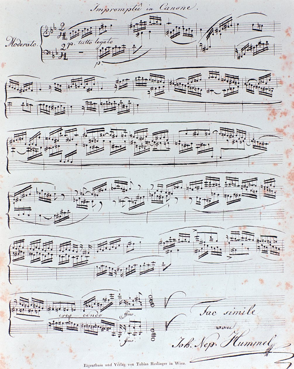 First page of piano method by J. N. Hummel (19th century) by Anonymous Anonymous