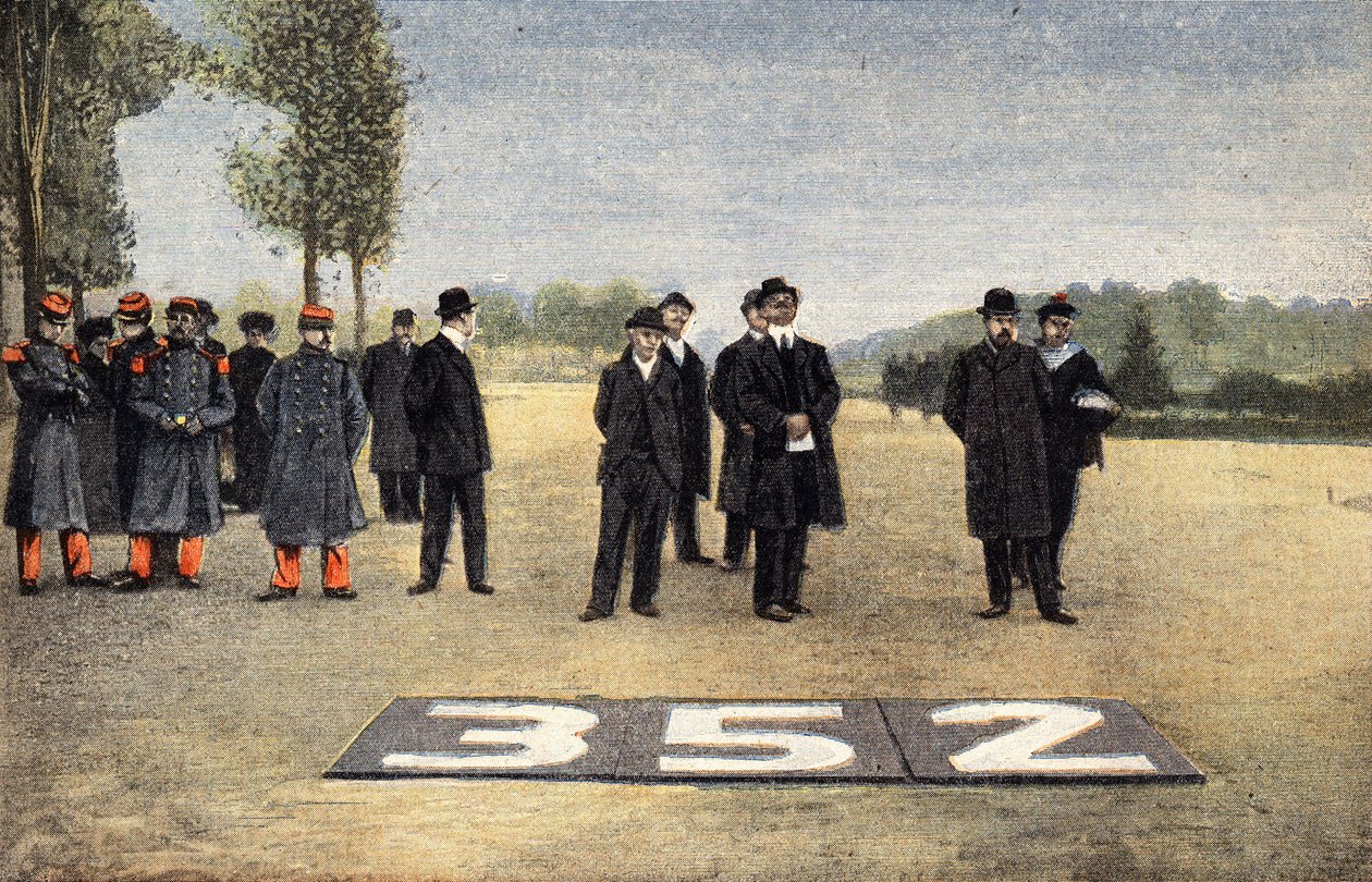 French aviation: The trace of air routes. Engraving. One of the newspaper 